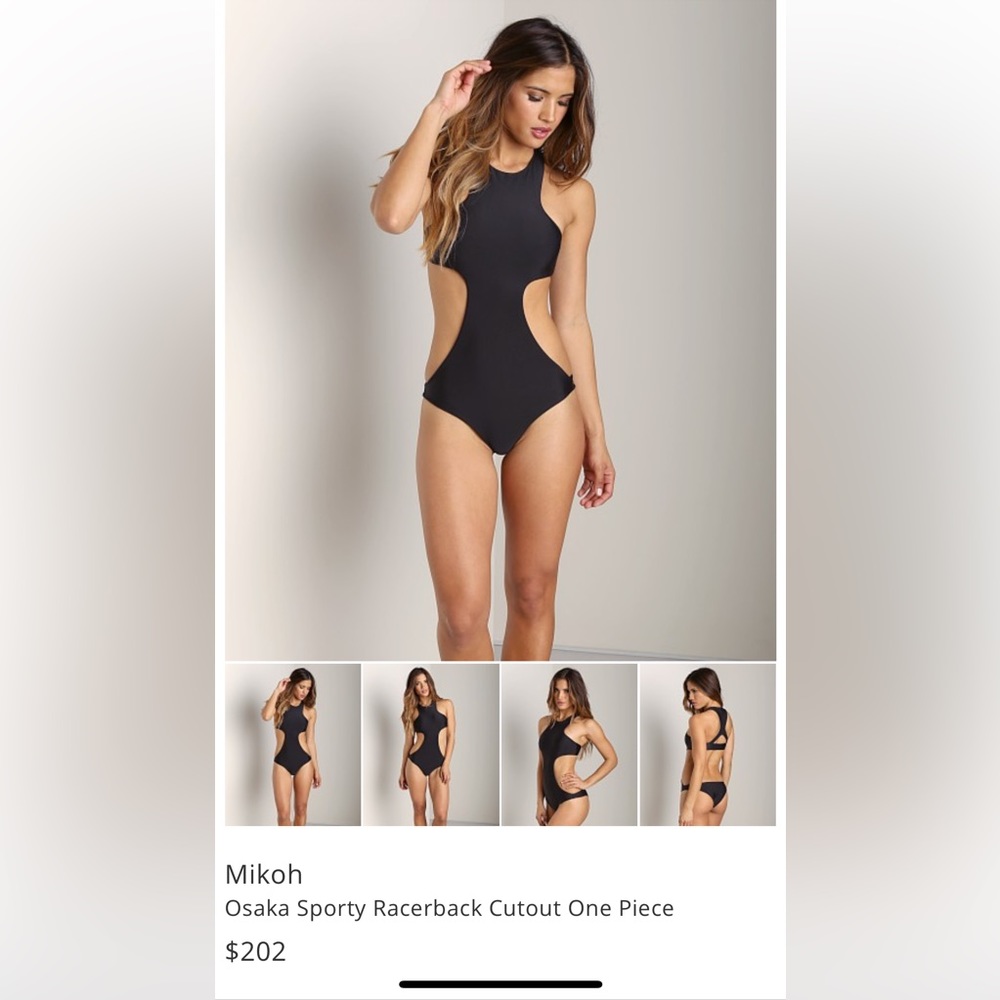 Mikoh Osaka Sporty Racerback Cutout One Piece Swimsuit